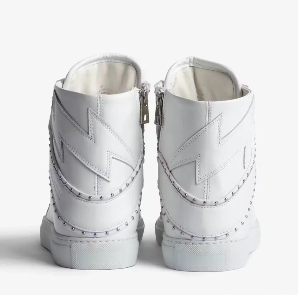 Zadig & Voltaire Studded White Sneakers - Picture 2 of 5